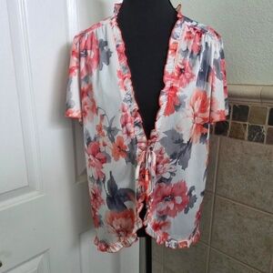 Vintage Y2K Tie Front Top Fairy Cottagecore Tie Front Top Size Medium